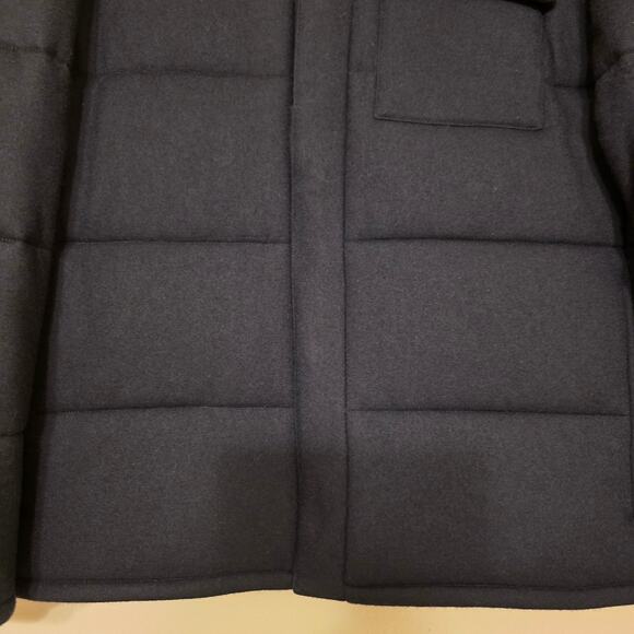 Vince Cozy Wool Quilted Puffer Jacket Navy XL Heavyweight Luxury - Picture 8 of 15